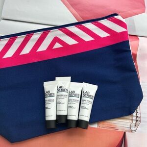 Lab Series Daily Rescue Cleanser for Men -Set of 4 + free bag for travel